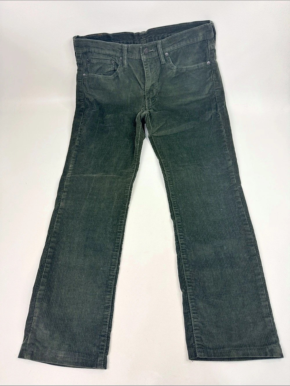 Levi's 511 Men's Green Corduroy Straight Jeans pants Waist 31/32 - Picture 1 of 13